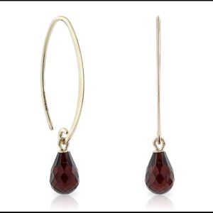 Ben Bridge Garnet Drop Earrings 14K Gold